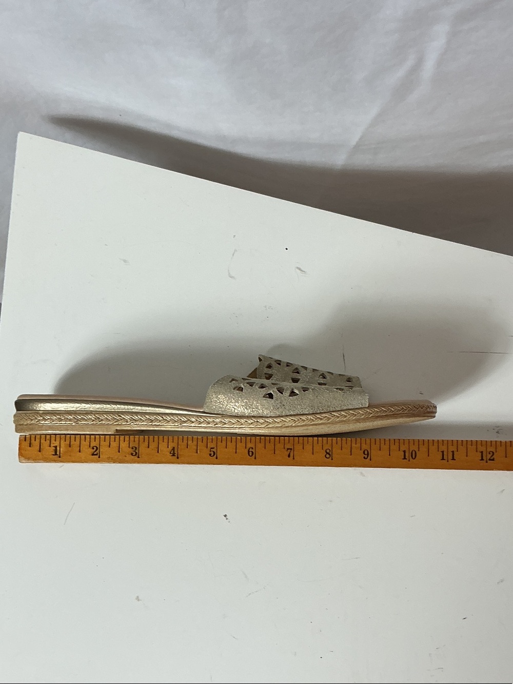 Spring Step Metallic Gold Laser-Cut Slide Sandals - Picture 3 of 4